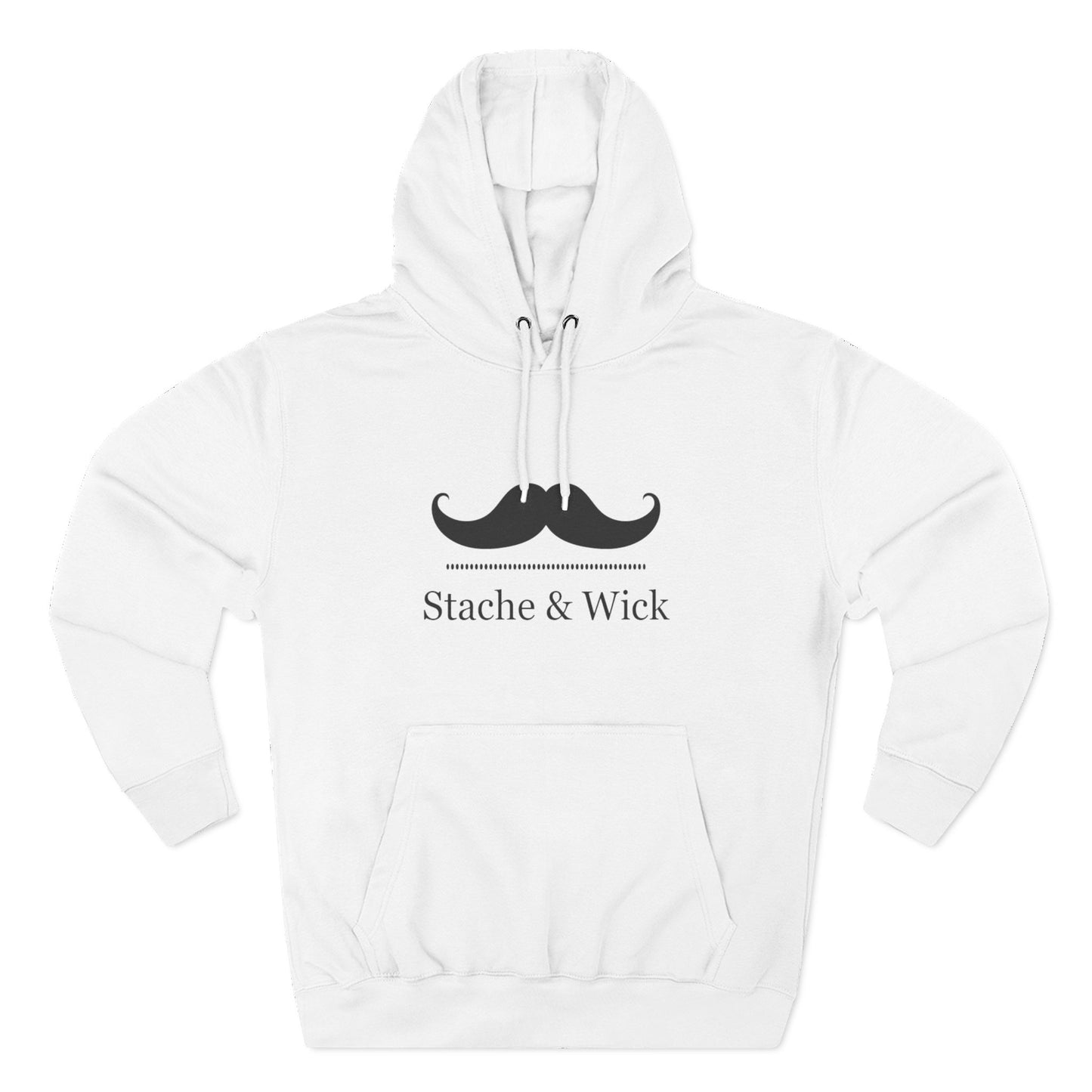Stache & Wick Fleece Hoodie - Stylish Mustache Design for Cozy Comfort