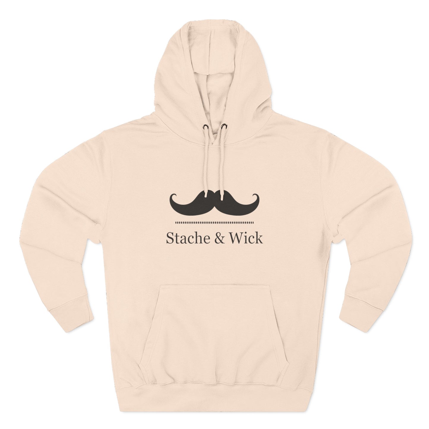Stache & Wick Fleece Hoodie - Stylish Mustache Design for Cozy Comfort