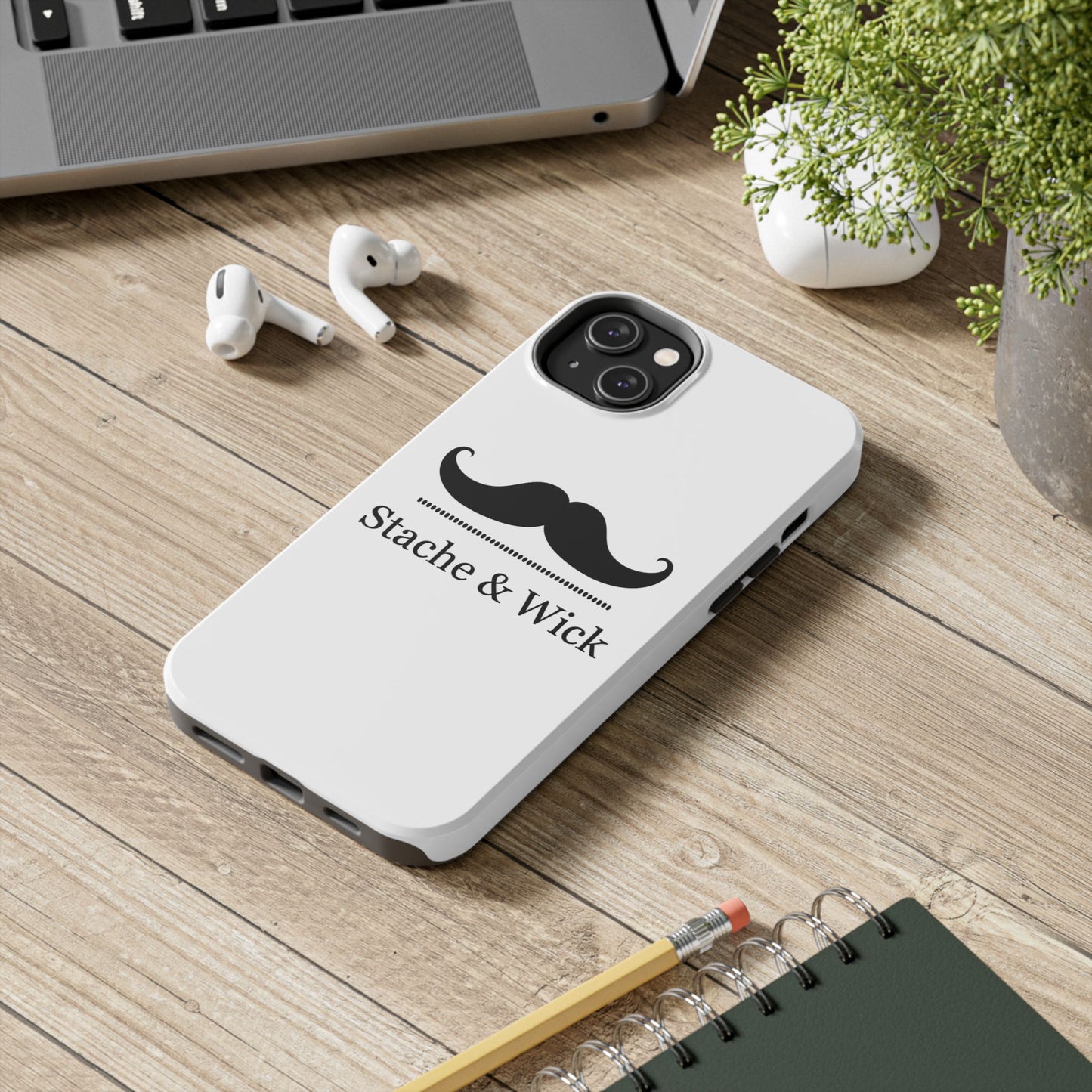 Stylish Tough Phone Case - Stache & Wick Design