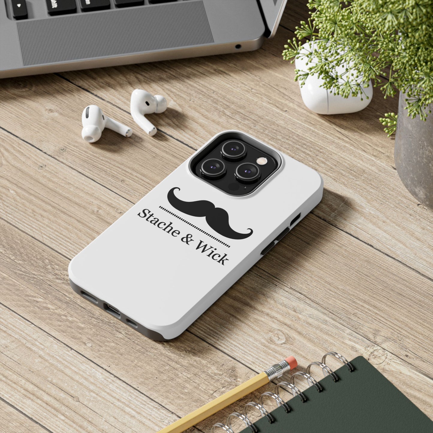 Stylish Tough Phone Case - Stache & Wick Design