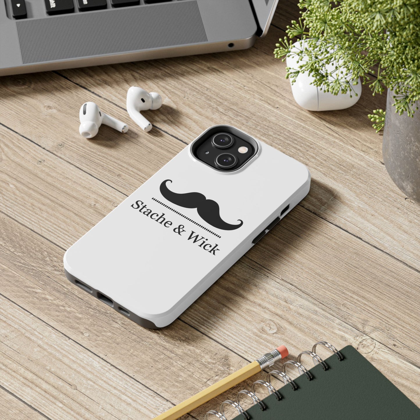 Stylish Tough Phone Case - Stache & Wick Design