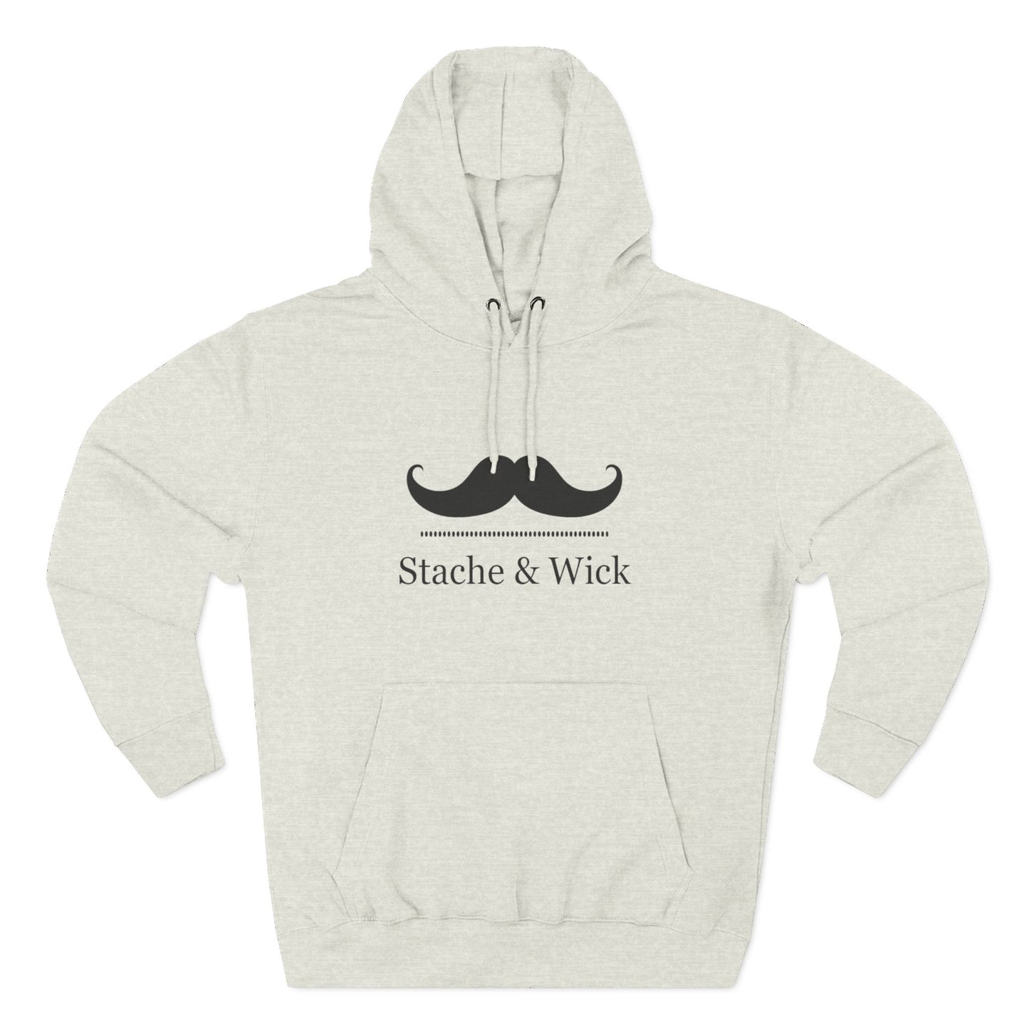 Stache & Wick Fleece Hoodie - Stylish Mustache Design for Cozy Comfort