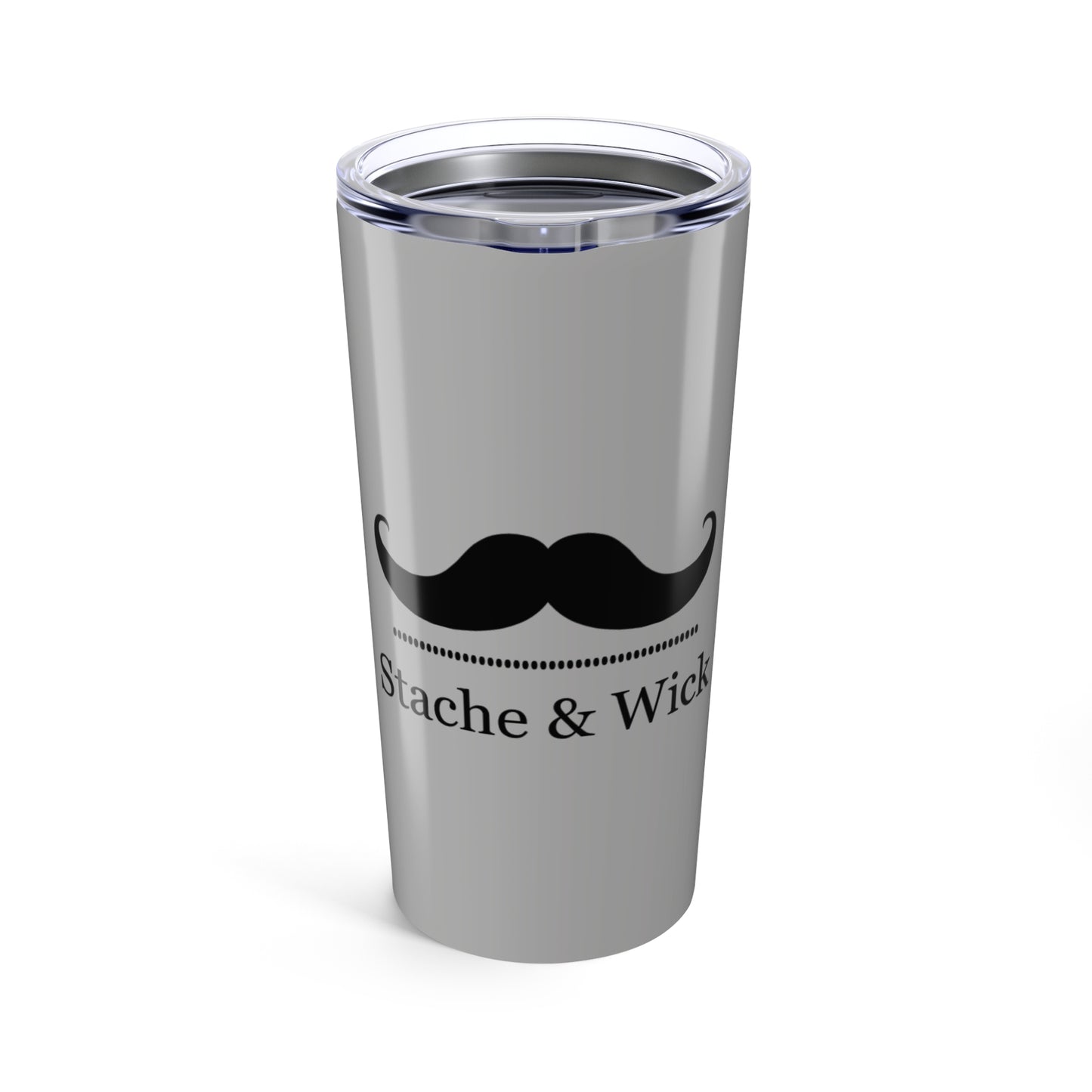 Personalized Stache & Wick 20oz Tumbler - Perfect for Coffee Lovers & Mustache Enthusiasts