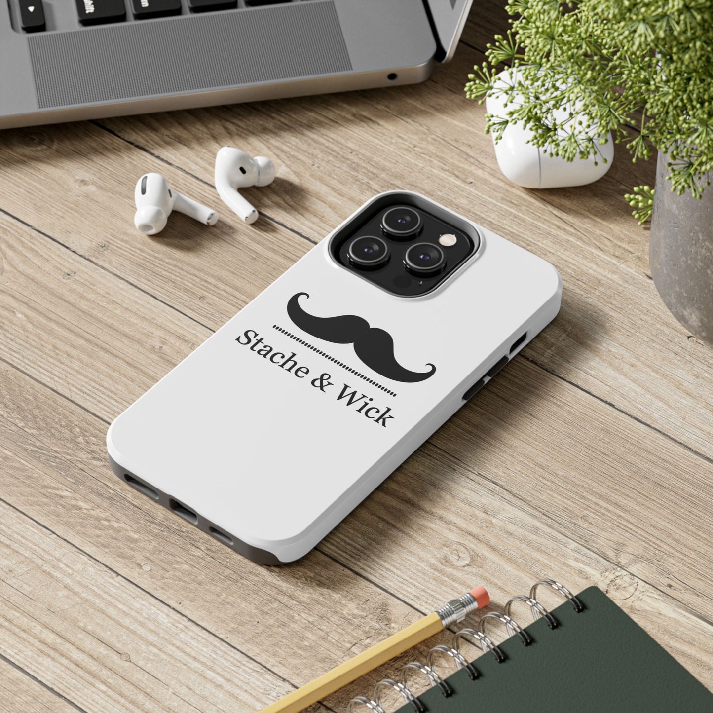 Stylish Tough Phone Case - Stache & Wick Design