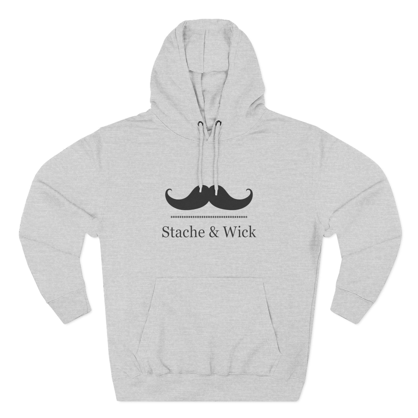 Stache & Wick Fleece Hoodie - Stylish Mustache Design for Cozy Comfort